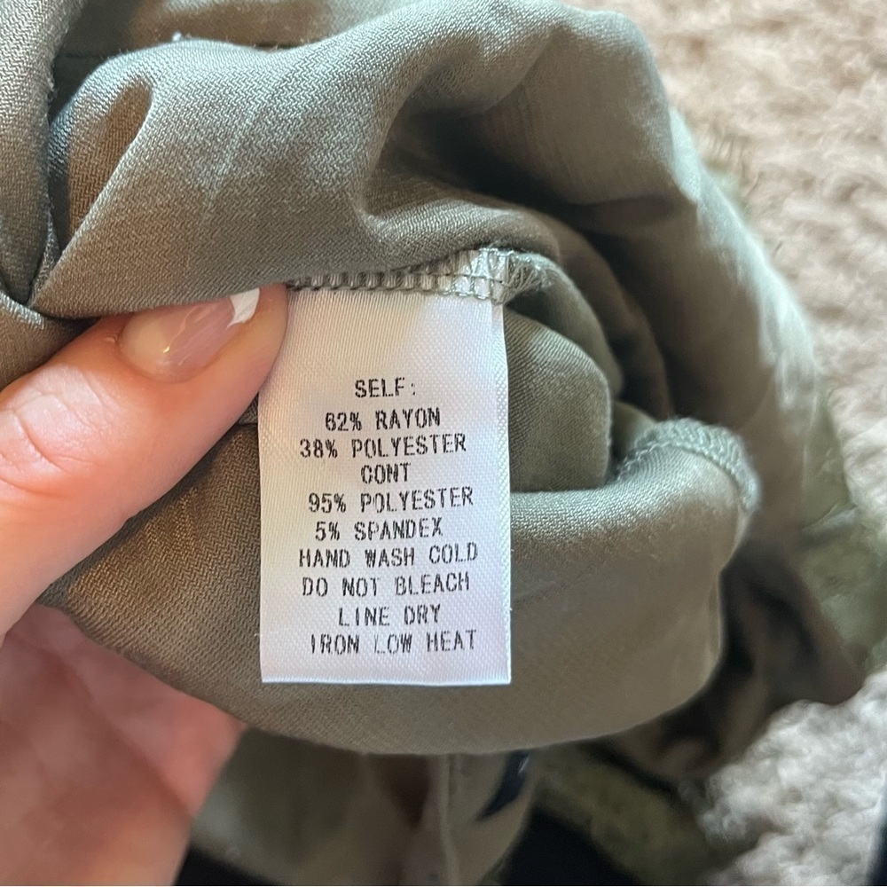 Olive green Fore Body suit with lace straps - Picture 7 of 7